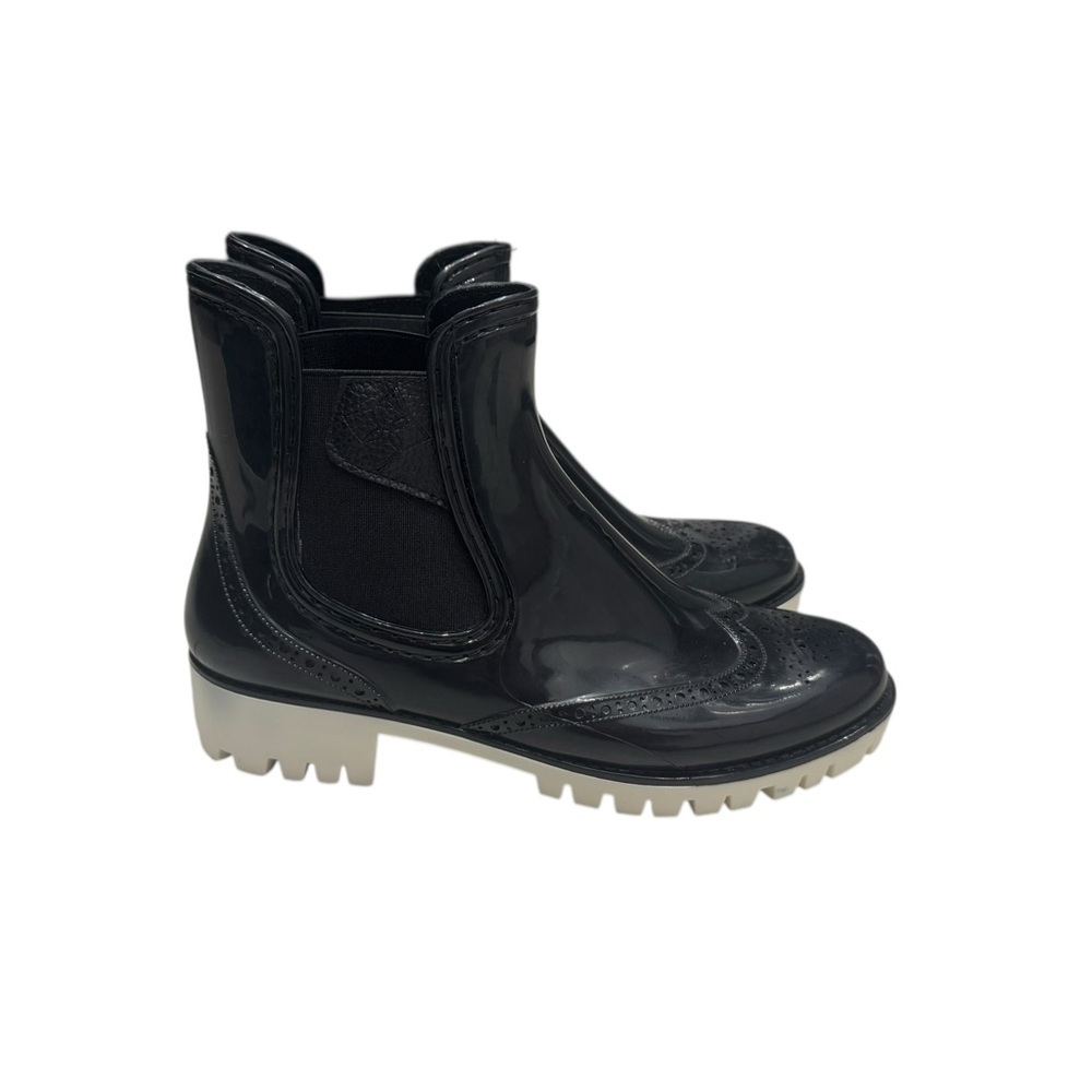 Men’s DAV Leeds Brogue Black & White Patent Leather Ankle Chunky Boots: 40/7-7.5 - Picture 10 of 12